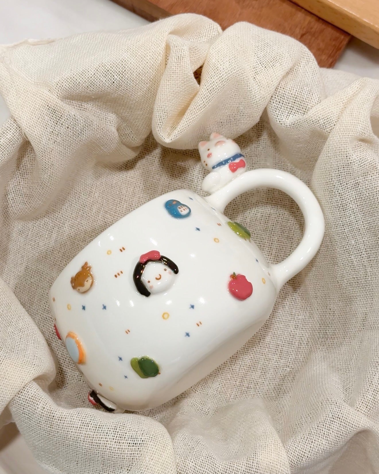 SNOWY CAT cup , CHUBBY size