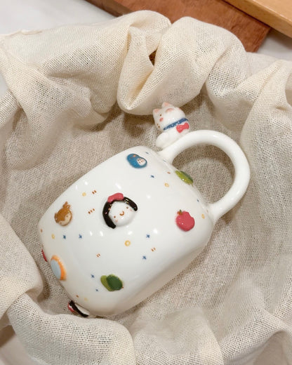 SNOWY CAT cup , CHUBBY size