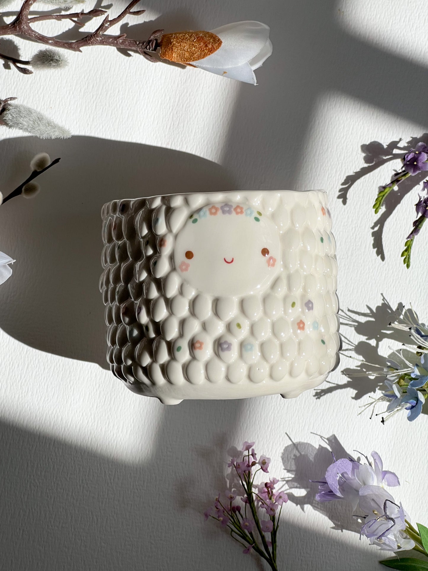 ✨Mid year sale : Ora planter new version, flowers painted, 15%off!