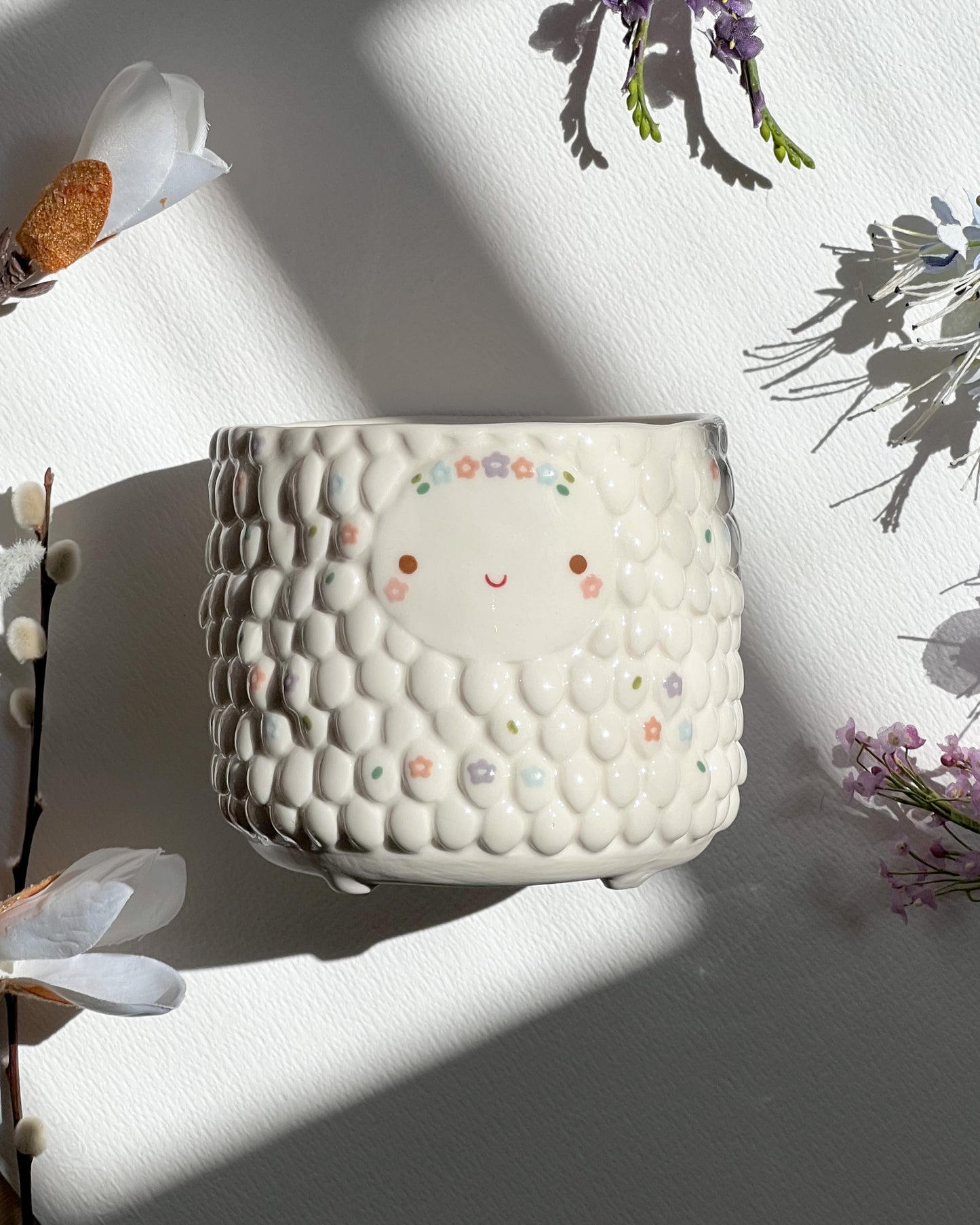 ✨Mid year sale : Ora planter new version, flowers painted, 15%off!