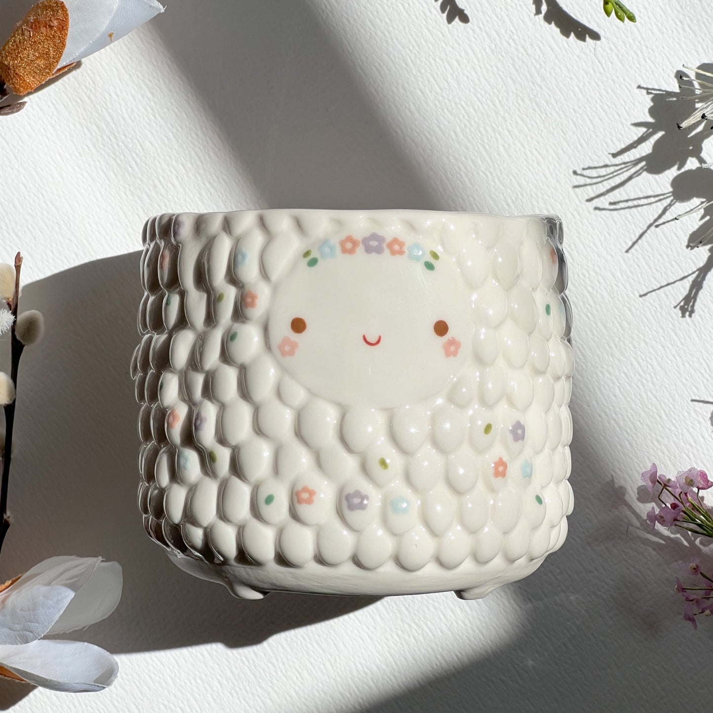 ✨Mid year sale : Ora planter new version, flowers painted, 15%off!