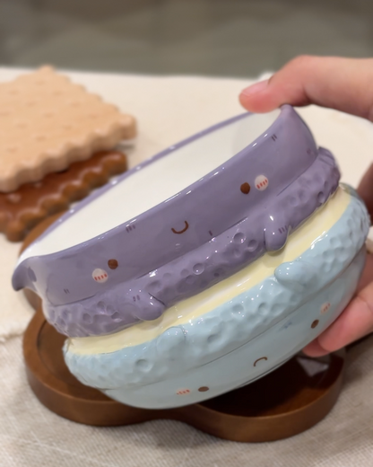 "Preorder of" MACARON, FLUFFY Matcha Bow/ Bowll, Chawan, Estimated Completion: AUG