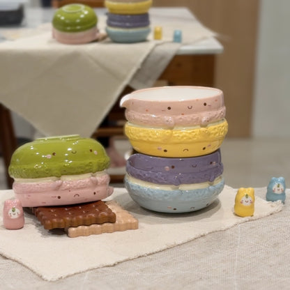 "Preorder of" MACARON, FLUFFY Matcha Bow/ Bowll, Chawan, Estimated Completion: AUG