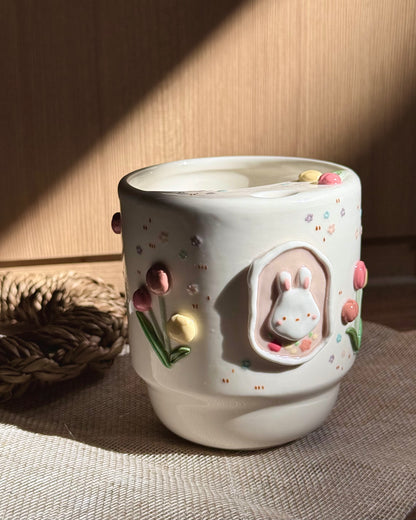"Preorder of"BUNNY TULIP To-Go Cup, Estimated Completion: AUG-SEP
