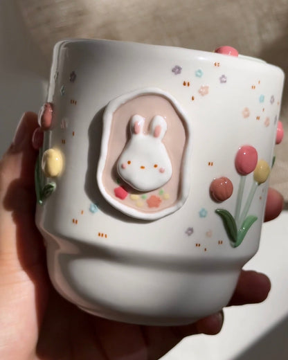 "Preorder of"BUNNY TULIP To-Go Cup, Estimated Completion: AUG-SEP