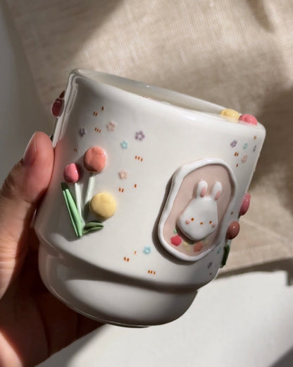 "Preorder of"BUNNY TULIP To-Go Cup, Estimated Completion: AUG-SEP