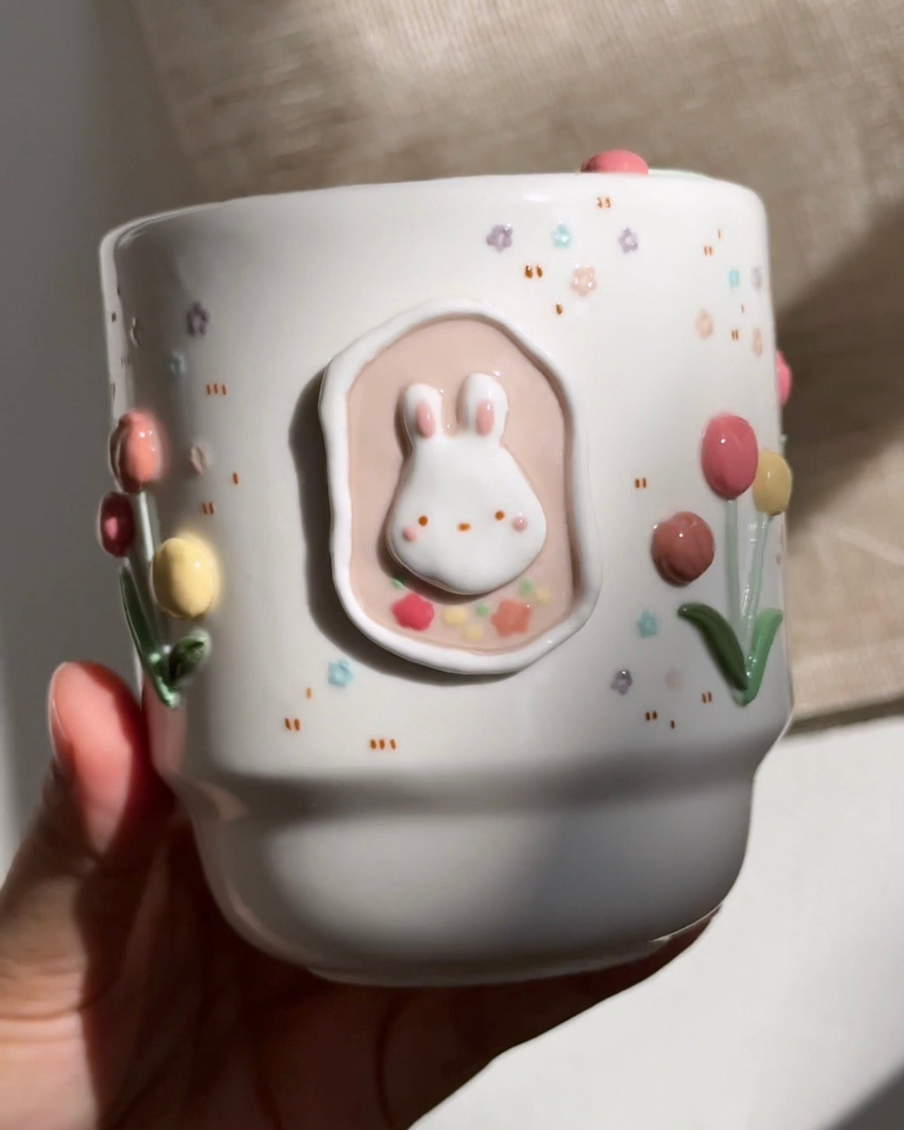 "Preorder of"BUNNY TULIP To-Go Cup, Estimated Completion: AUG-SEP