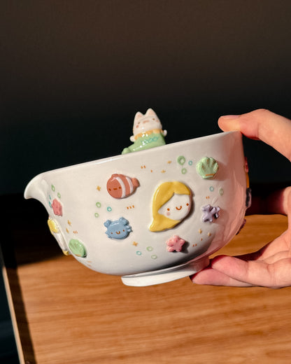 KITTIE MERMAID matcha bowl, Chawan (PRE-ORDER), Estimated Completion:MARCH