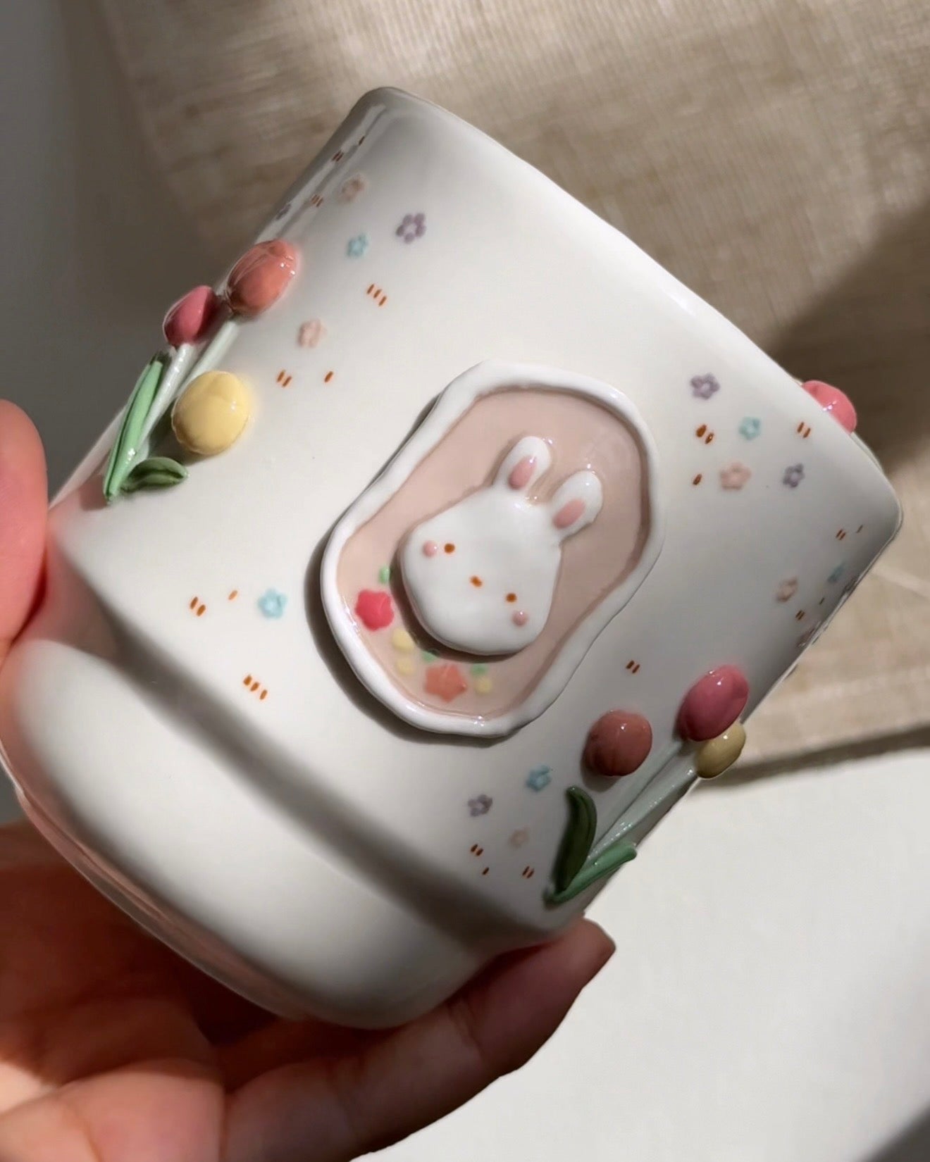 "Preorder of"BUNNY TULIP To-Go Cup, Estimated Completion: AUG-SEP