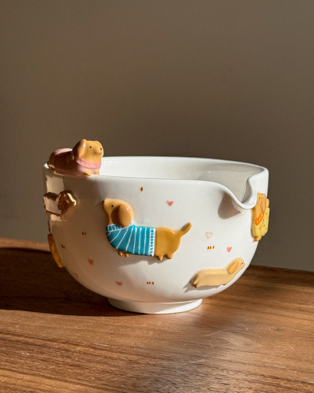 Dachshund matcha bowl, Chawan
