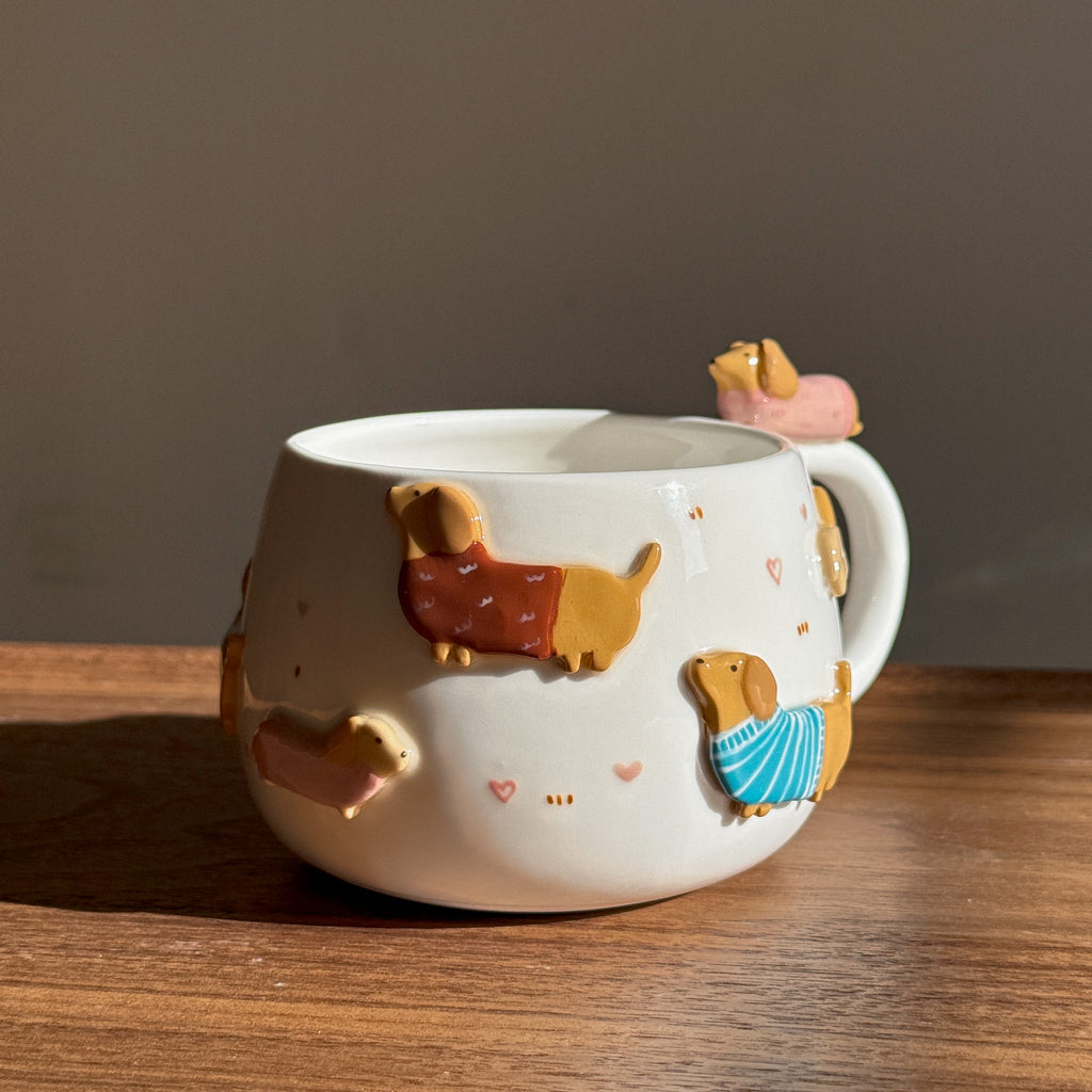 DACHSHUND , CHUBBY size cup (PRE-ORDER), Estimated Completion: JUNE