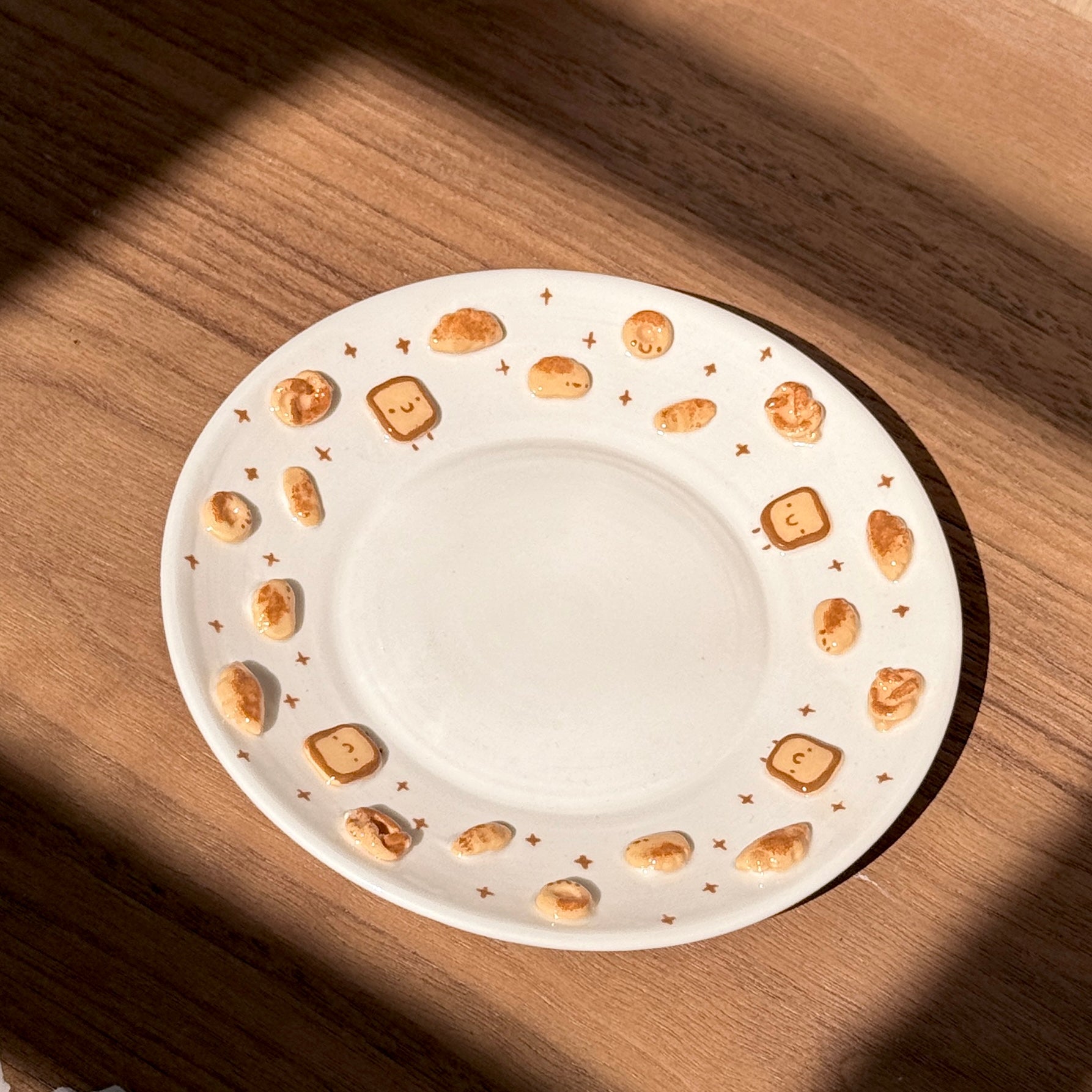Happy bread plate