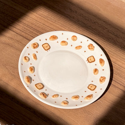Happy bread plate