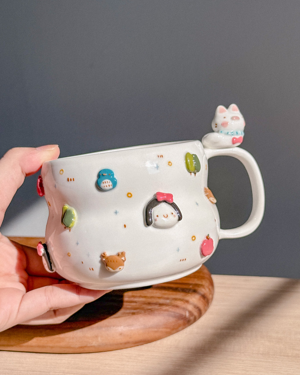 SNOWY CAT, FLUFFY size cup