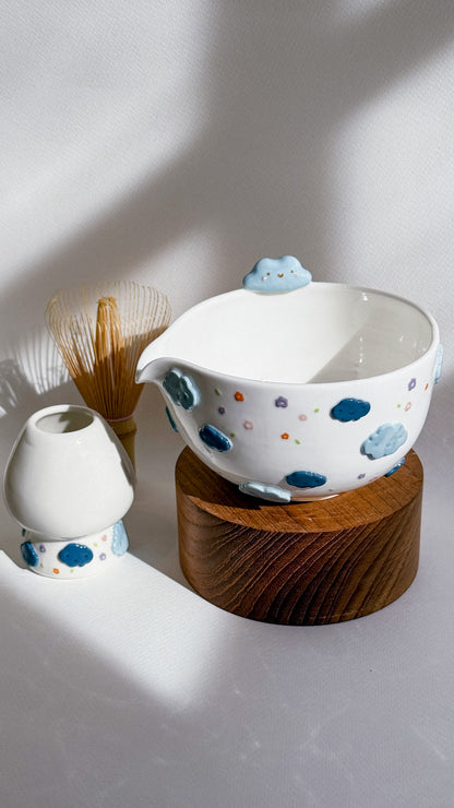 Floral cloud Matcha Bowl (PRE-ORDER ), Estimated Completion: August