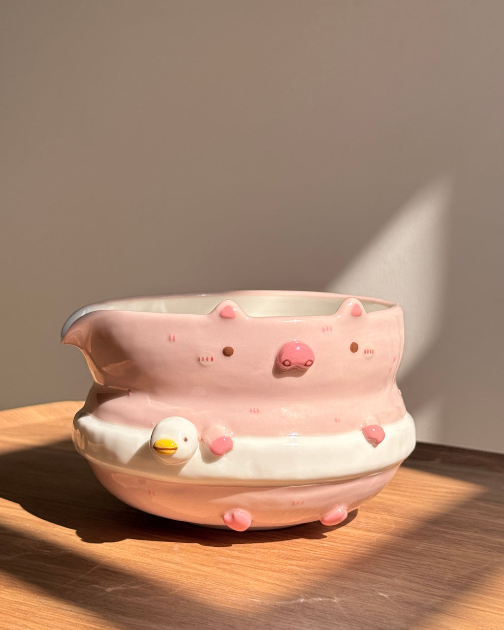 PIGGY SWIMMING Fluffy Matcha bowl (PRE-ORDER), Estimated Completion: JUNE