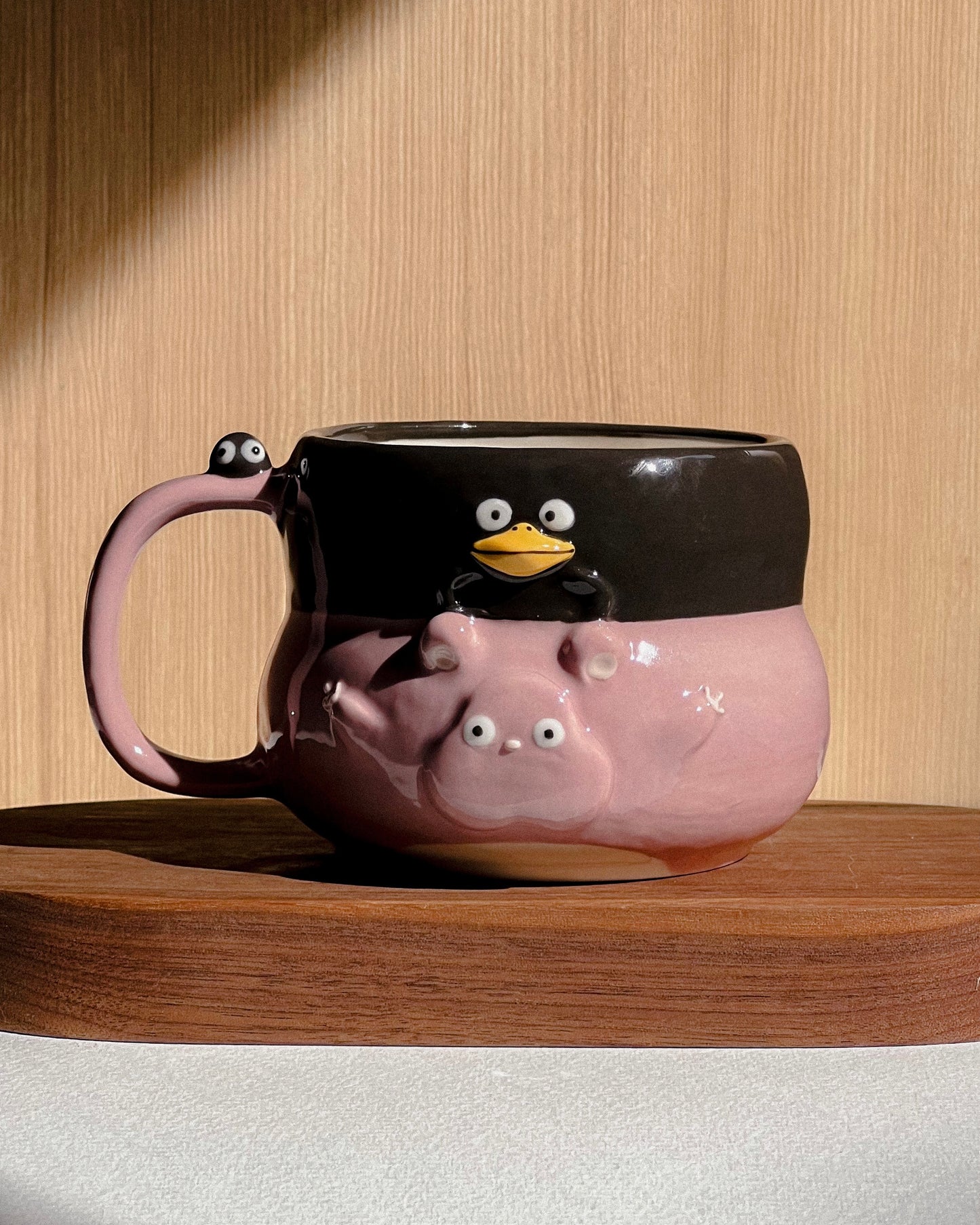 ✨Mid year sale : Tiny Mouse & Crow Friends cup, FLUFFY size, 25% off!