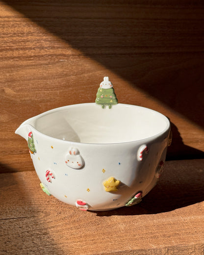 CHRISTMAS matcha bowl, Chawan (PRE-ORDER), Estimated Completion: December