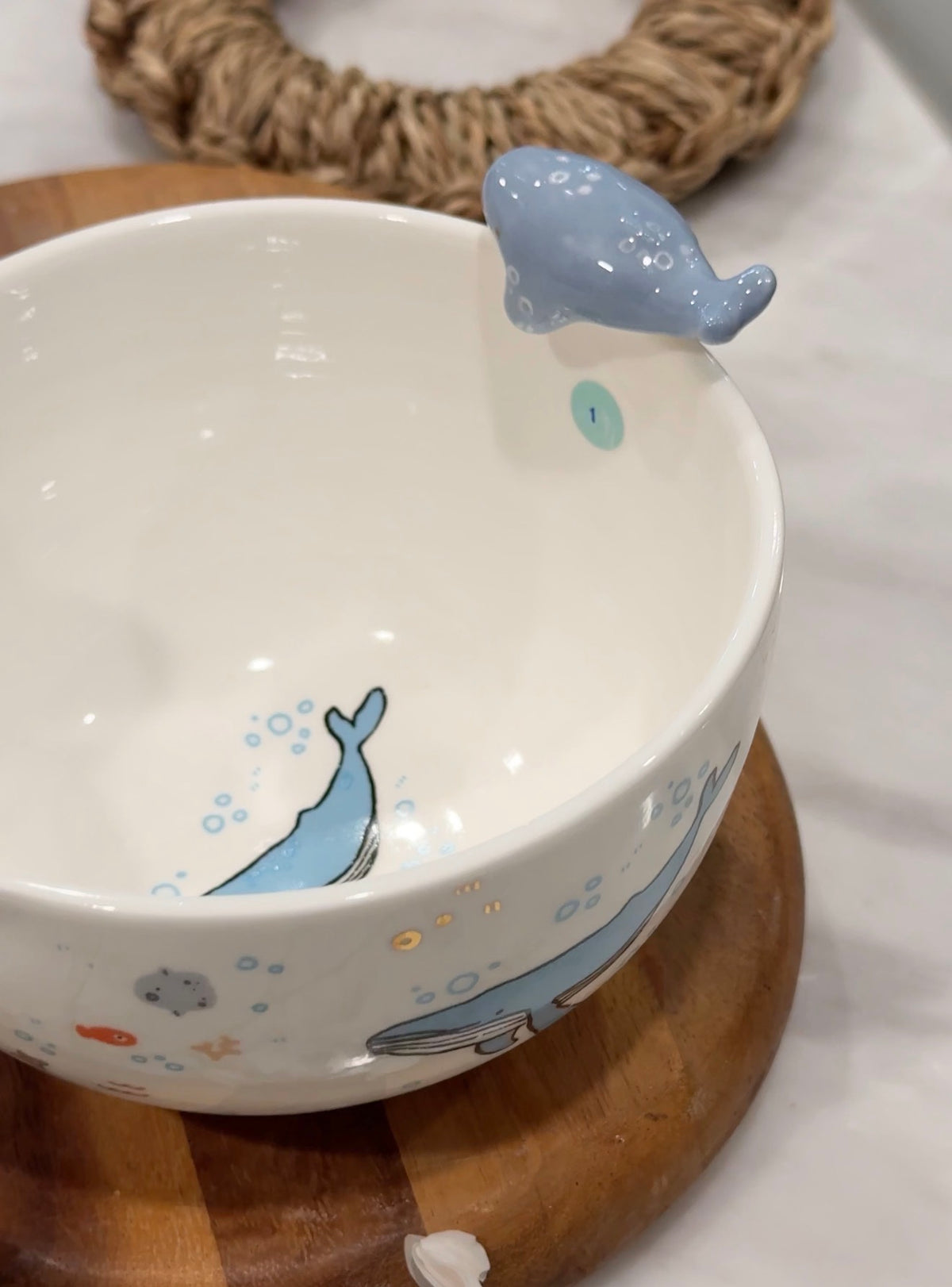 UNDER THE SEA Matcha bowl with hand-painted gold luster details, Chawan