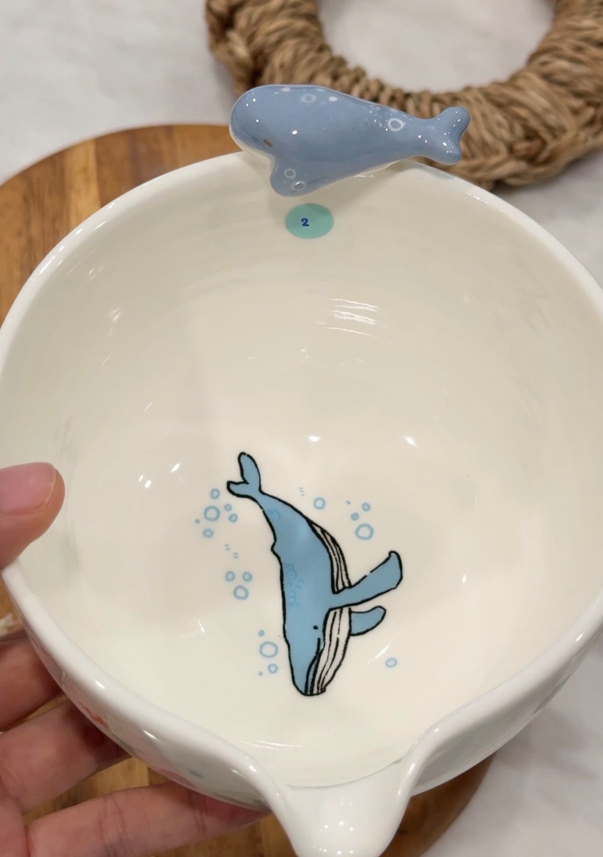 UNDER THE SEA Matcha bowl with hand-painted gold luster details, Chawan