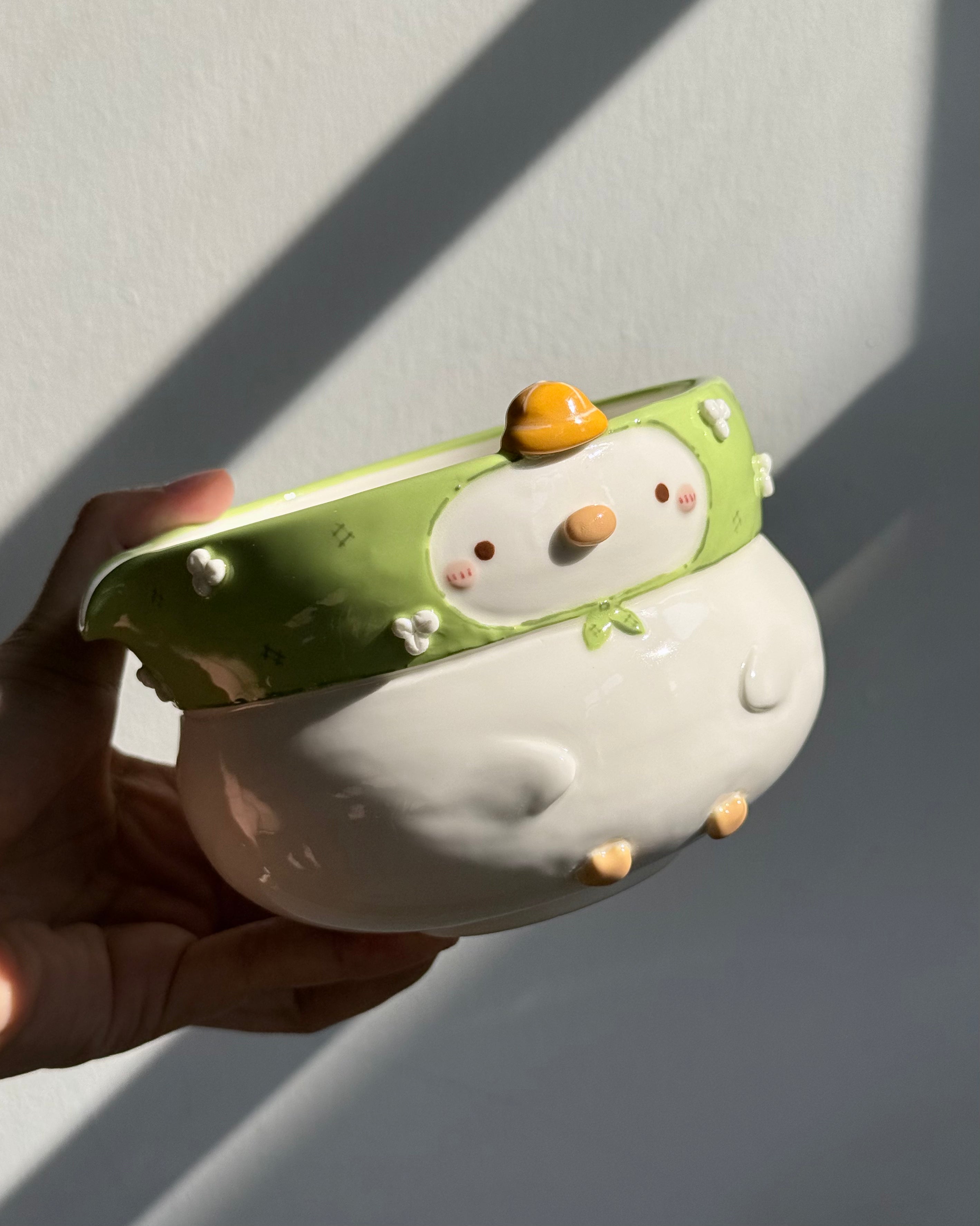 GARDEN DUCK Fluffy Matcha bowl (PRE-ORDER), Estimated Completion: May