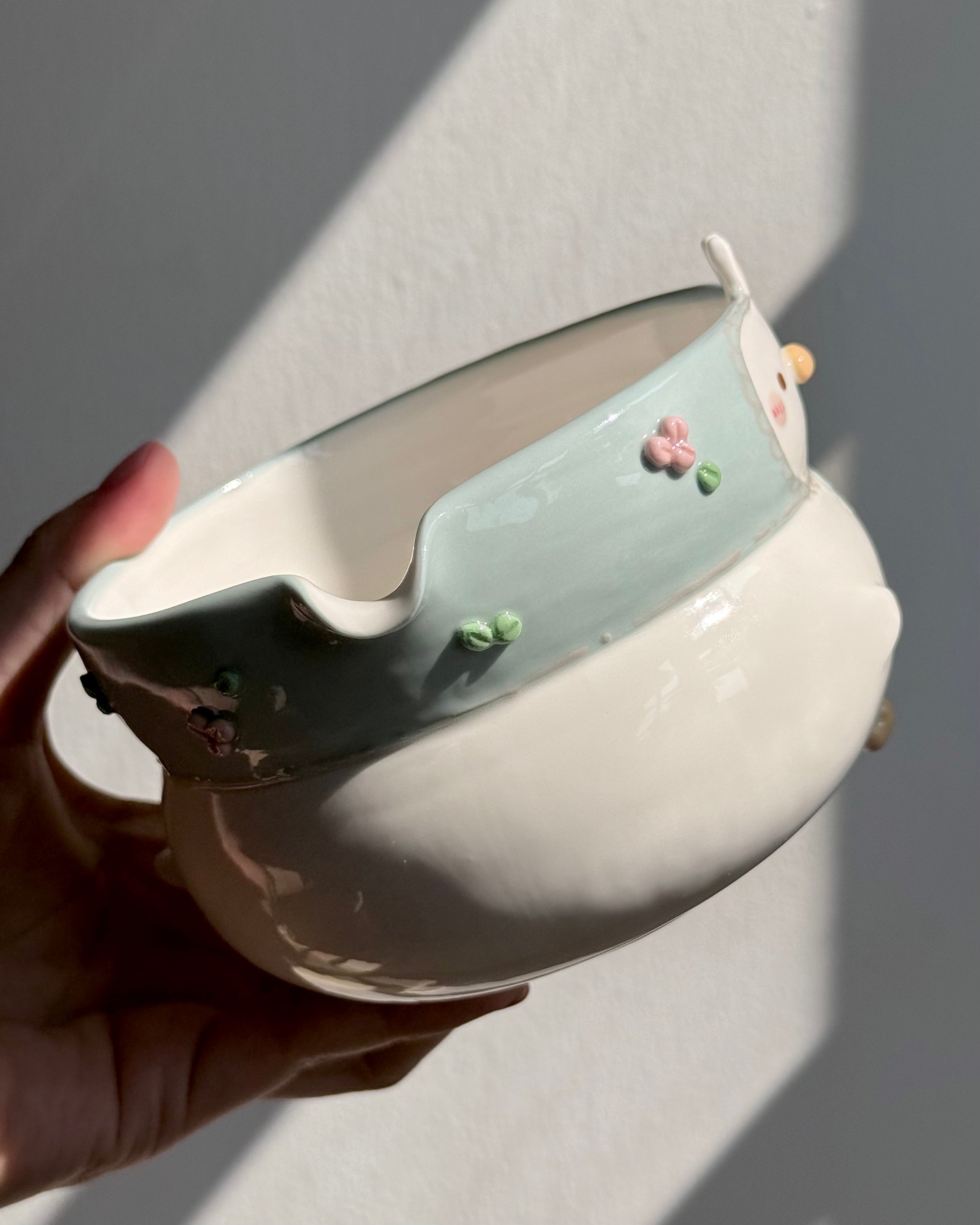 BUNNY DUCK Fluffy Matcha bowl (PRE-ORDER), Estimated Completion: May