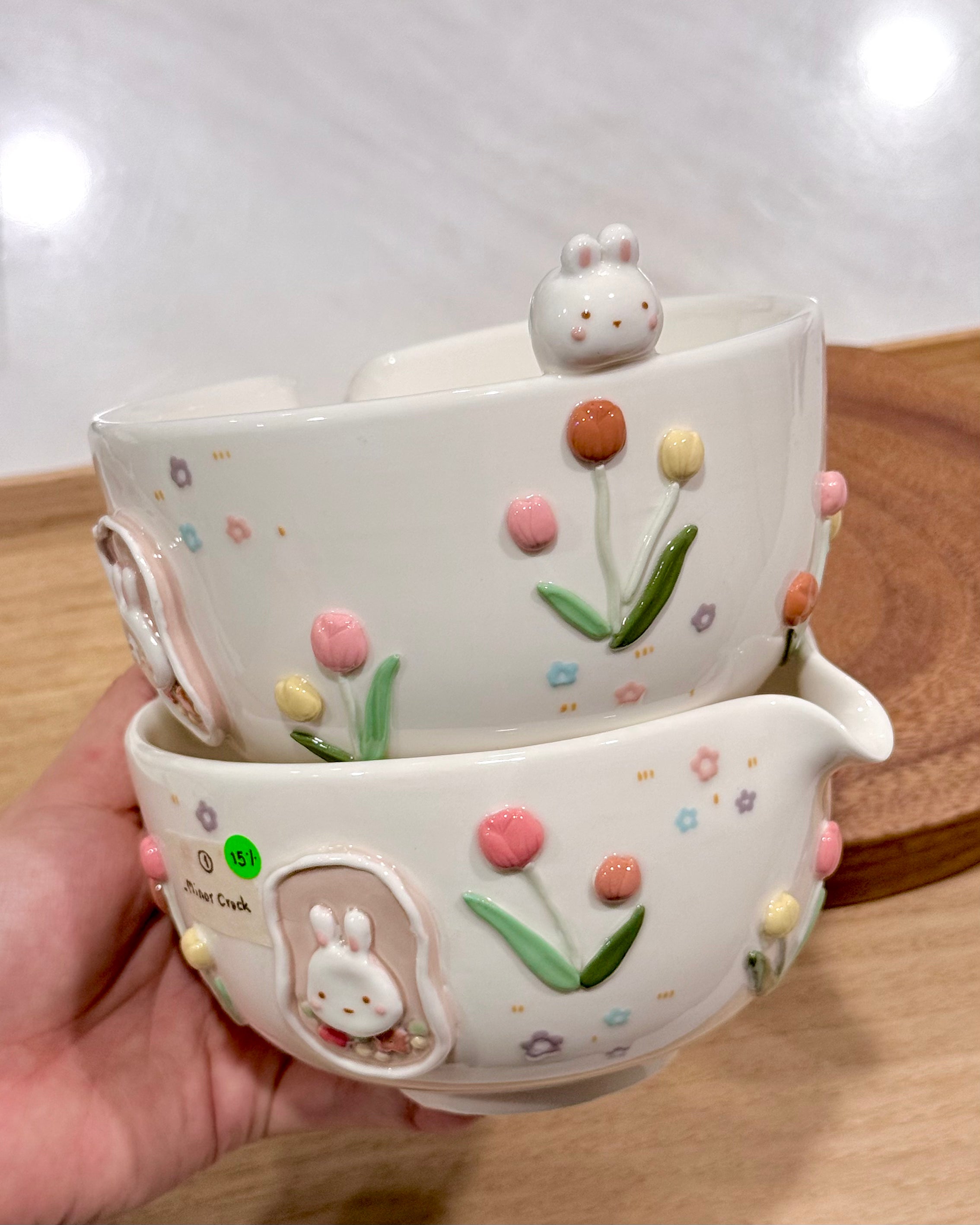 BUNNY TULIP ,Matcha bowl, Chawan - Mid Year Sale❗️