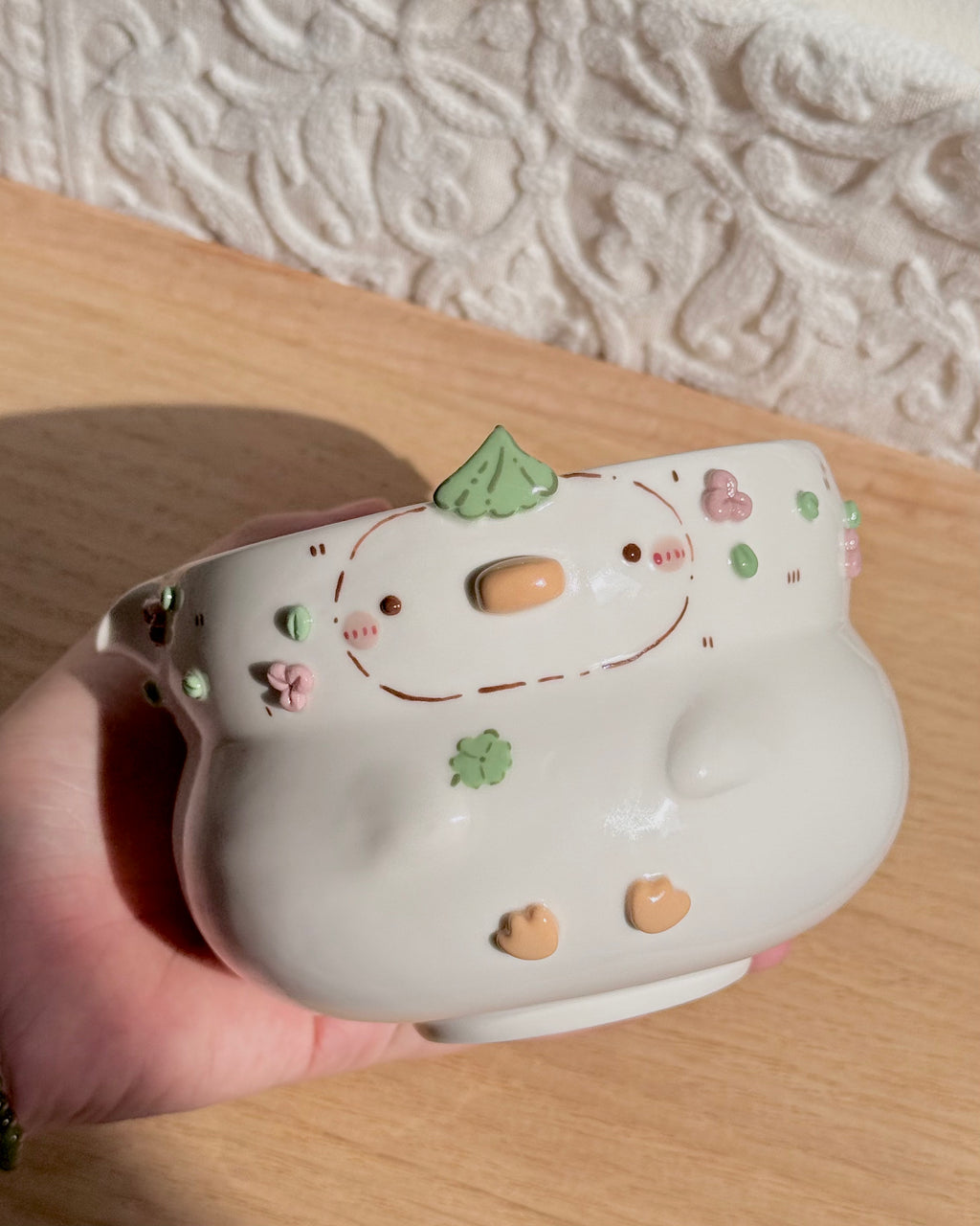 CLOVER DUCK Fluffy Matcha bowl