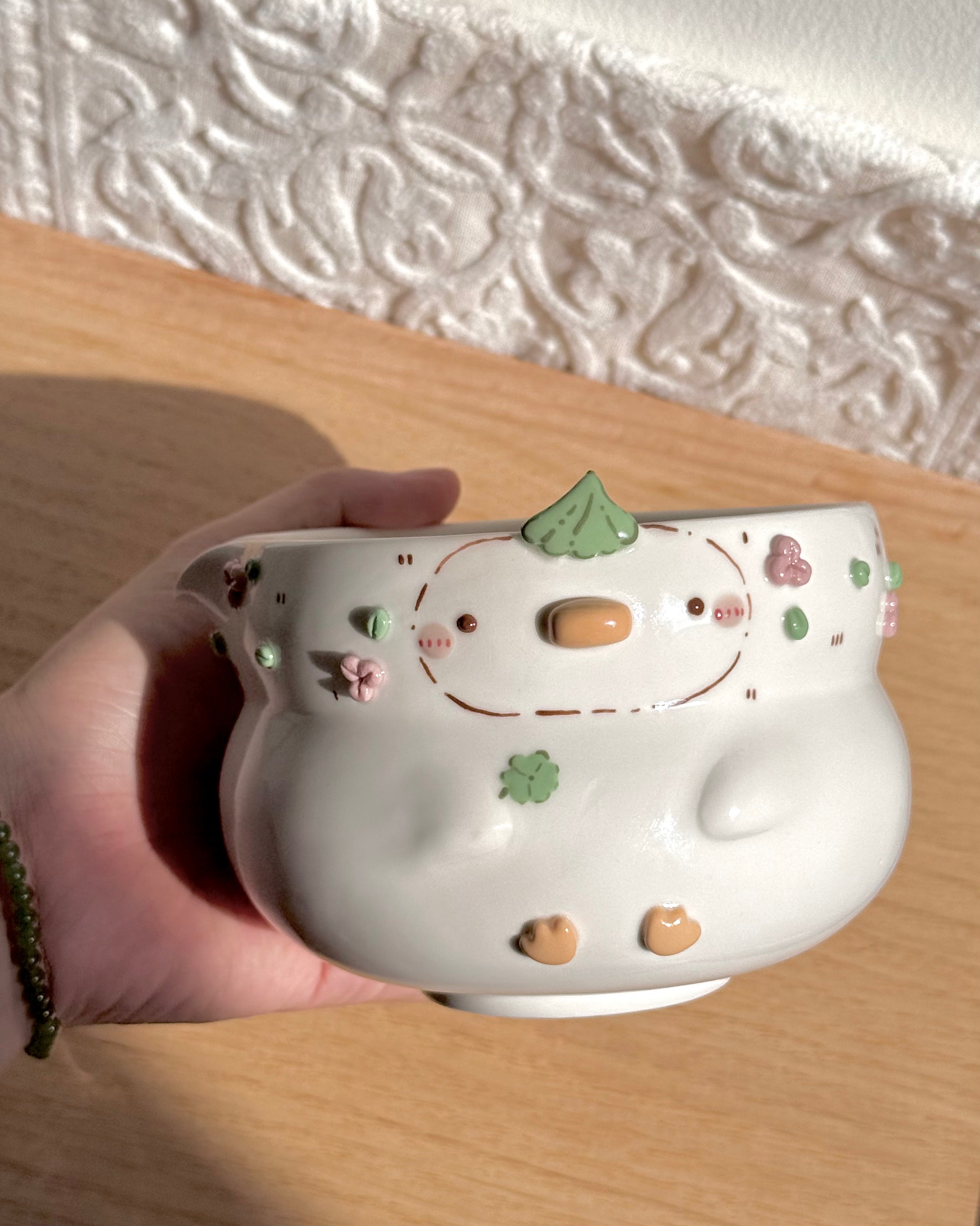 CLOVER DUCK Fluffy Matcha bowl