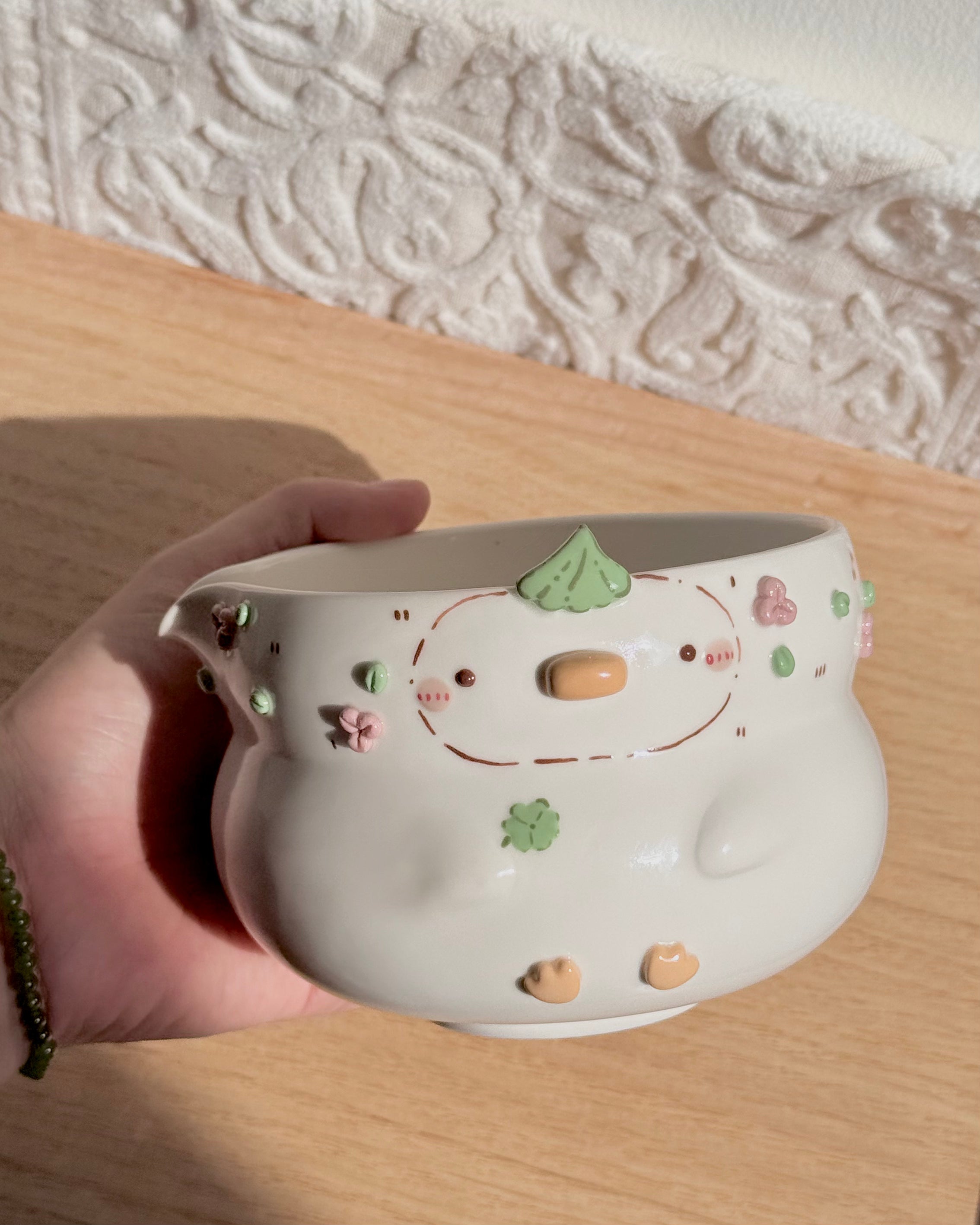 CLOVER DUCK Fluffy Matcha bowl
