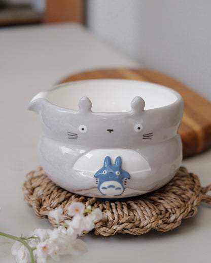 "Preorder" GREY SPIRIT FLUFFY Matcha Bowl-Estimated: OCTOBER