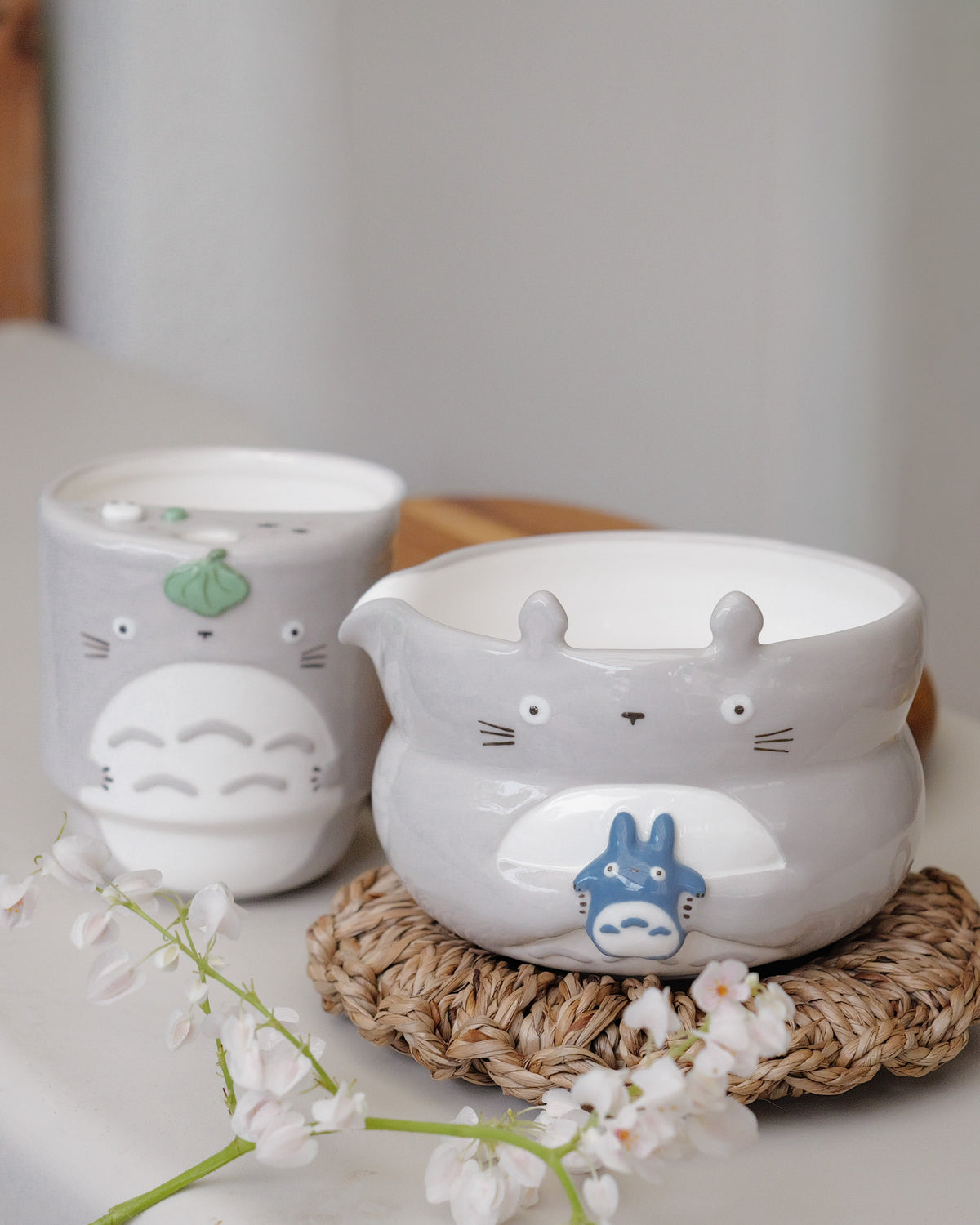 "Preorder" GREY SPIRIT FLUFFY Matcha Bowl-Estimated: OCTOBER