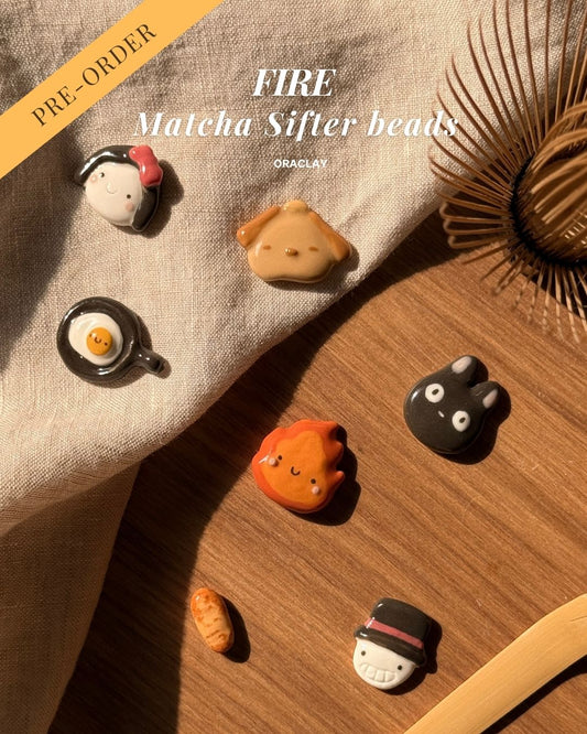 FIRE Matcha Sifter beads (PRE-ORDER), Estimated Completion: March