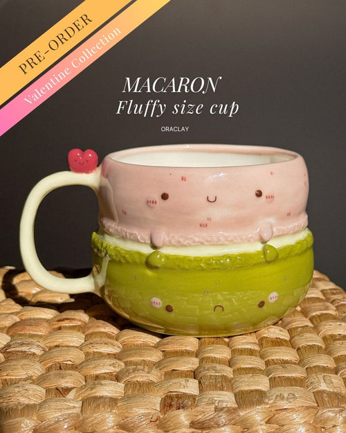 "preorder" MACARON, Fluffy size cup, Estimated Completion: JULY