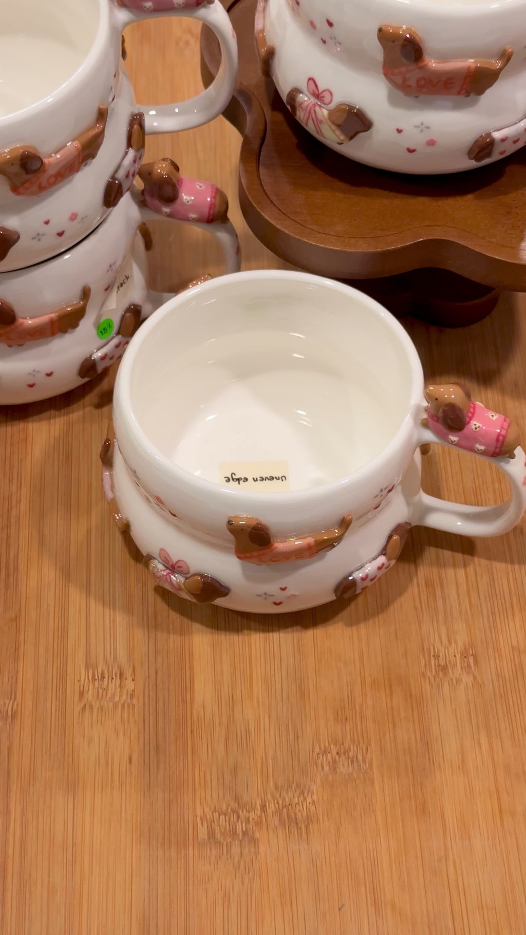 PINK DACHSHUND cup, Fluffy cup- Mid Year Sale❗️