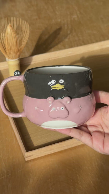 ✨Mid year sale : Tiny Mouse & Crow Friends cup, FLUFFY size, 25% off!