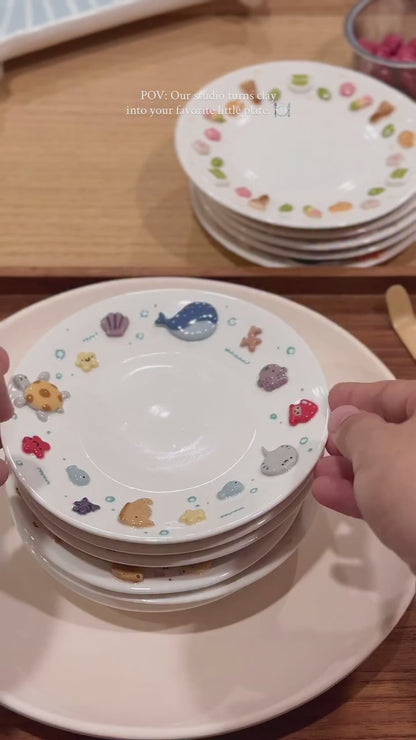 TINY FIRE plate ,Small plate, Dessert plate