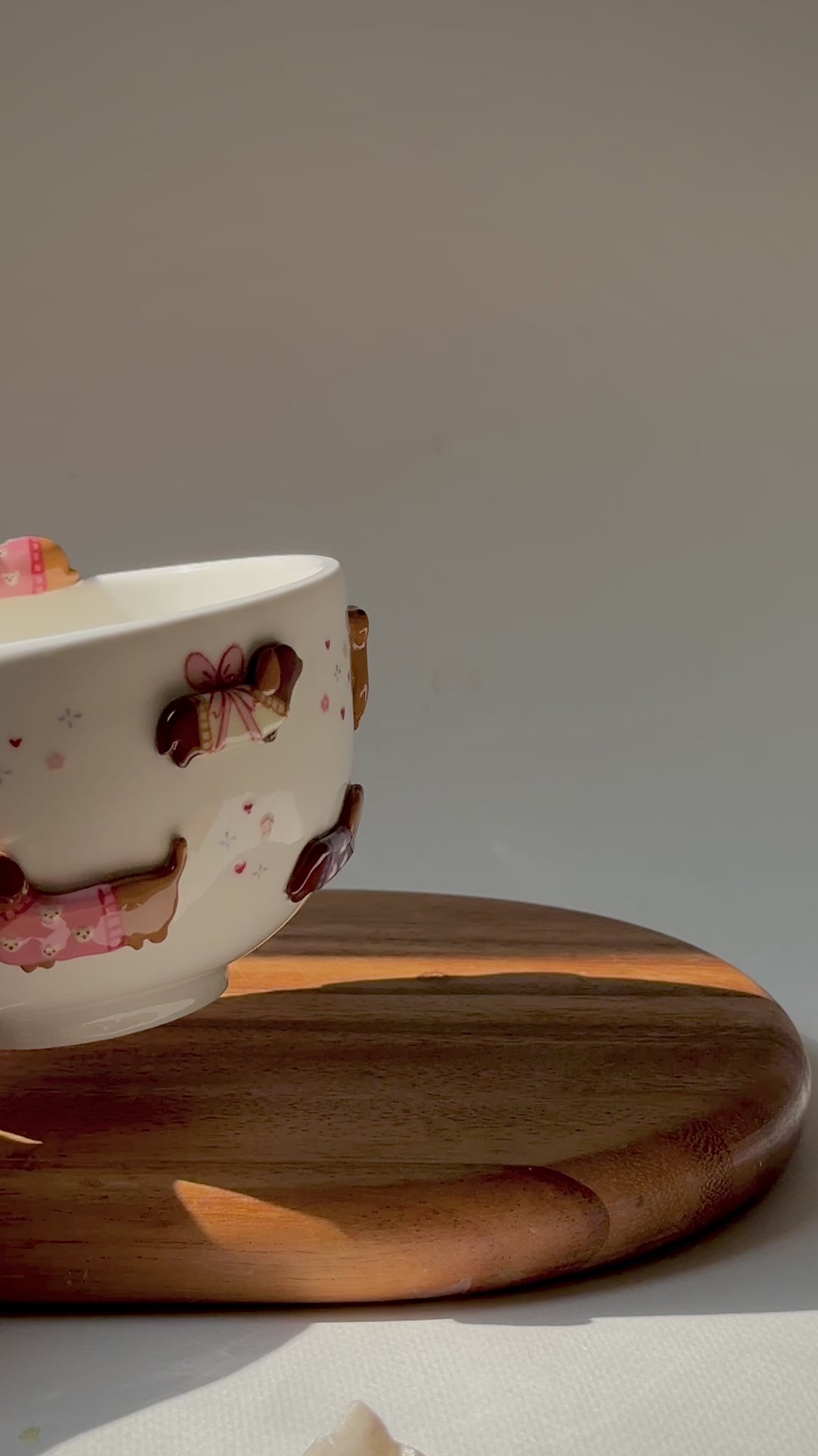 PINK DACHSHUND,Matcha bowl, Chawan