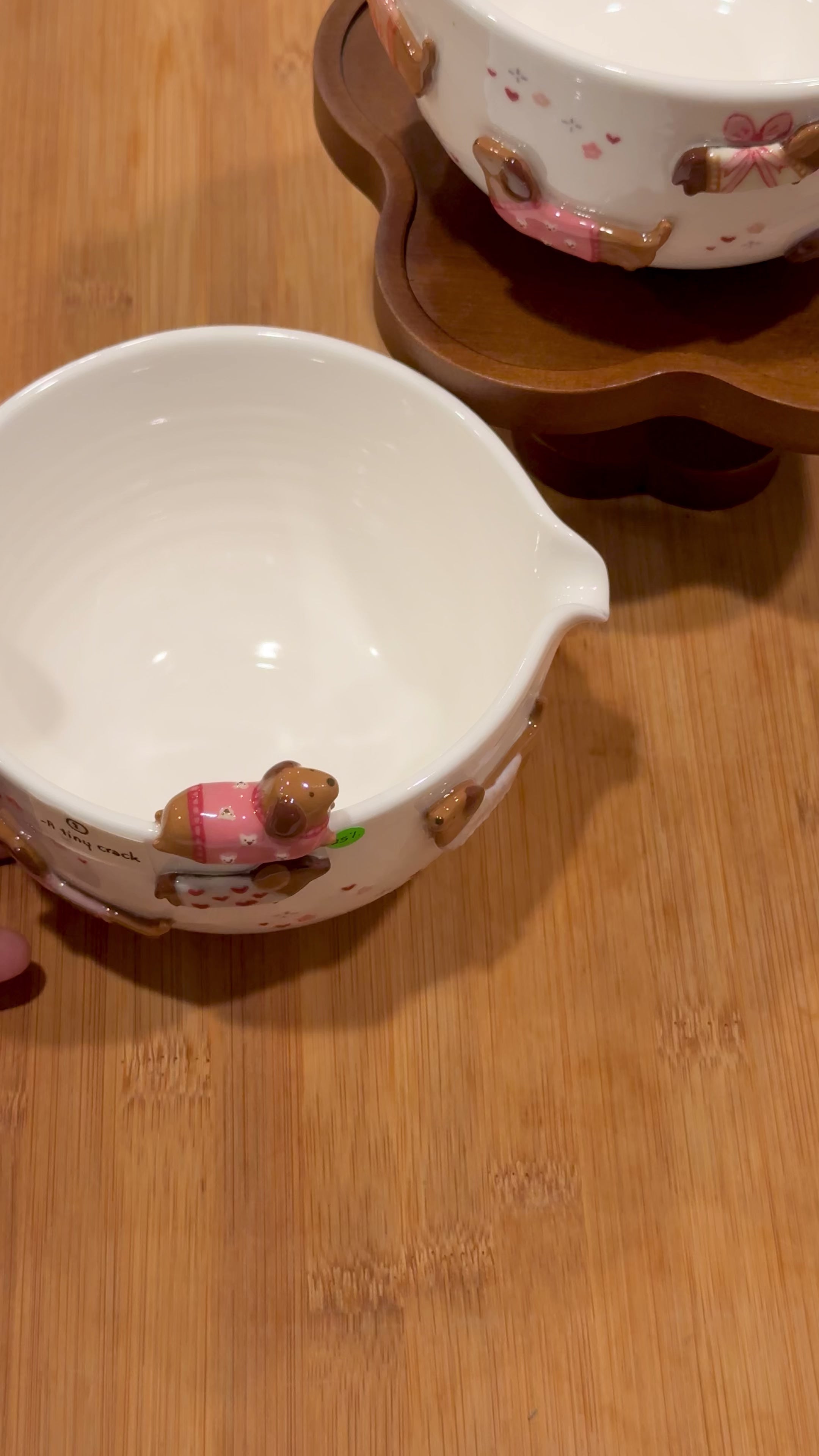PINK DACHSHUND Matcha Bowl, Chawan - Mid Year Sale❗️